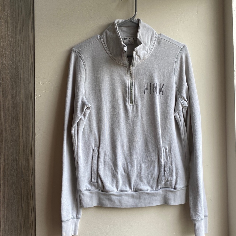 PINK Half Zip Up Long Sleeve